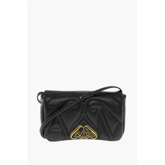 Alexander McQueen Schwarze Umhängetasche aus Kalbsleder