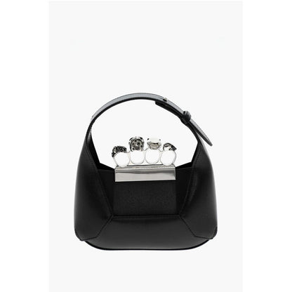 Alexander McQueen Tote Tasche aus schwarzem Kalbsleder