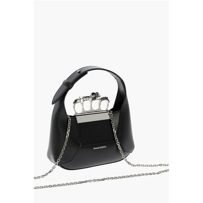 Alexander McQueen Tote Tasche aus schwarzem Kalbsleder
