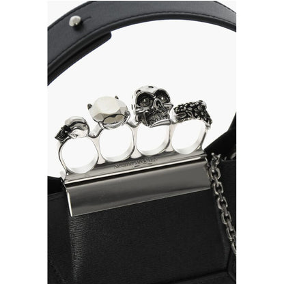 Alexander McQueen Tote Tasche aus schwarzem Kalbsleder