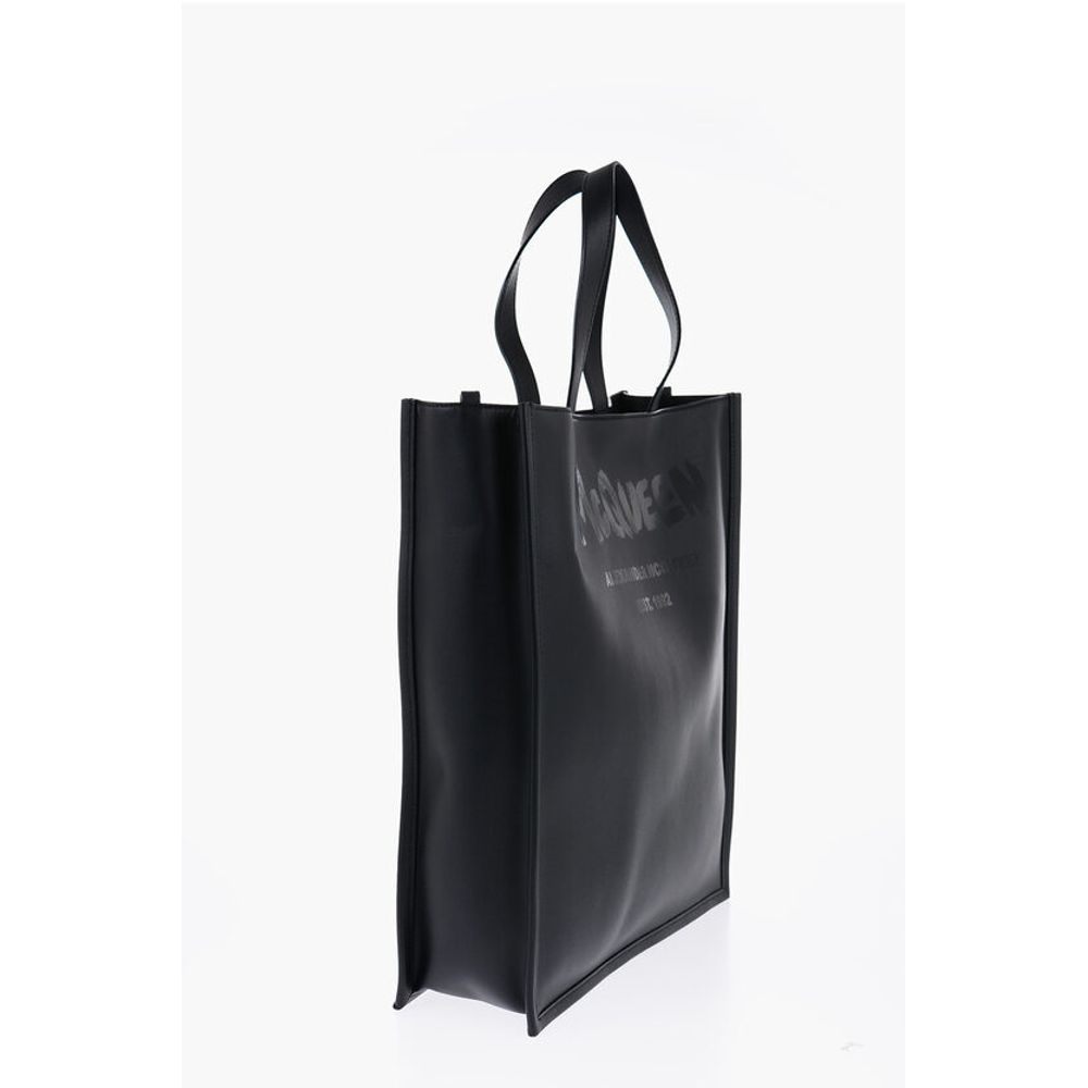 Alexander McQueen Schwarze Leder-Umhängetasche