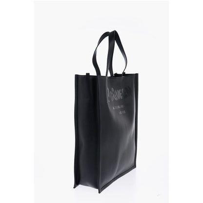 Alexander McQueen Schwarze Leder-Umhängetasche