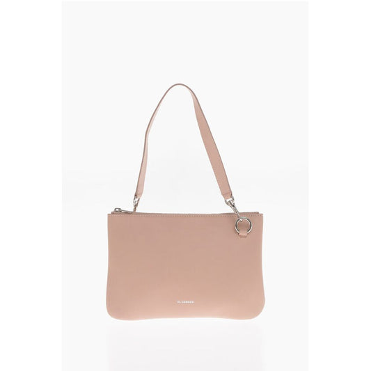 Jil Sander Multicolor Lammfell Clutch Tasche