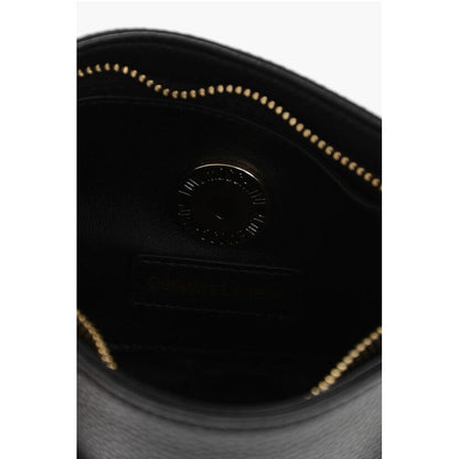 Moschino Schwarze Leder-Umhängetasche