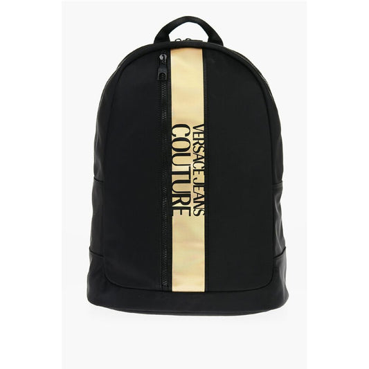 Versace Schwarzer Polyamid-Rucksack