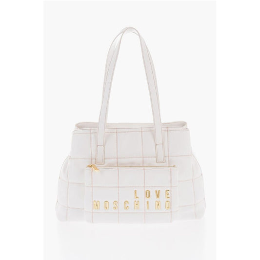 Moschino Weiße Polyethylen-Umhängetasche