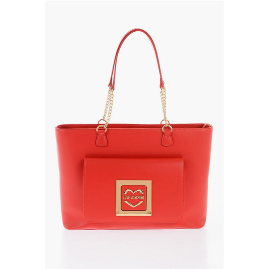 Moschino Rote Polyethylen-Umhängetasche