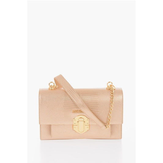 Moschino Goldfarbene Polyethylen-Umhängetasche
