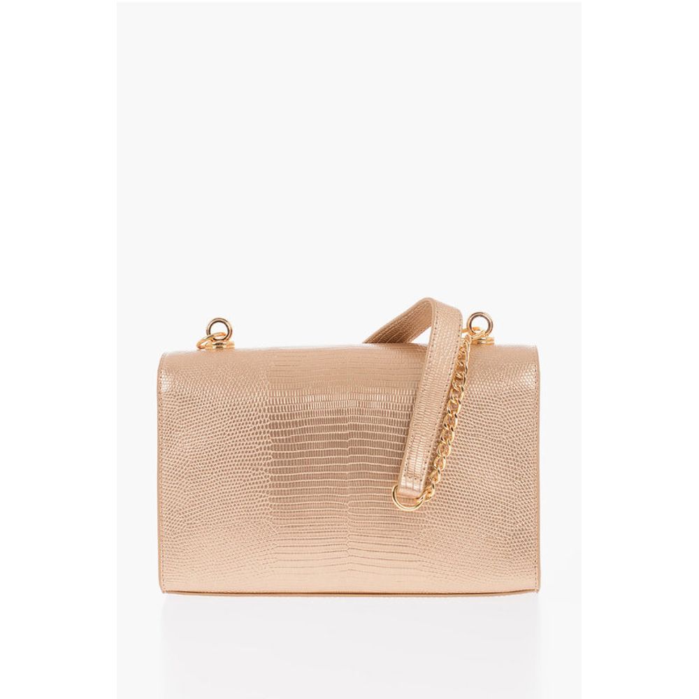 Moschino Goldfarbene Polyethylen-Umhängetasche