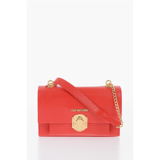 Moschino Rote Polyethylen-Umhängetasche
