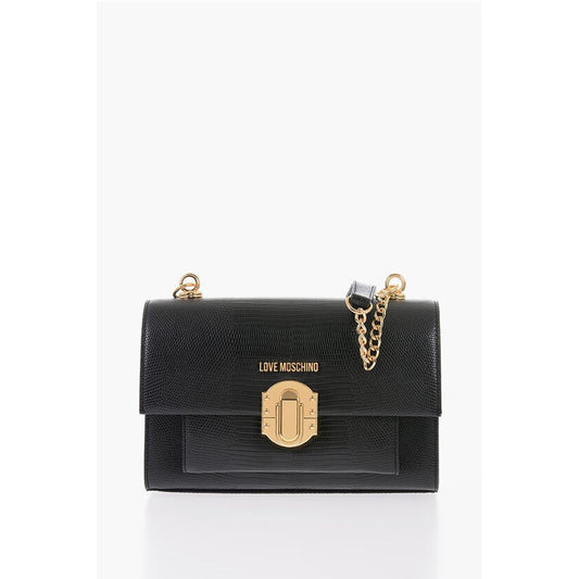 Moschino Schwarze Polyethylen-Umhängetasche