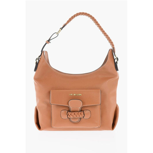 Moschino Braune Polyethylen-Umhängetasche