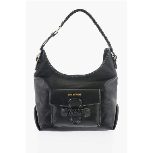 Moschino Schwarze Polyethylen-Umhängetasche