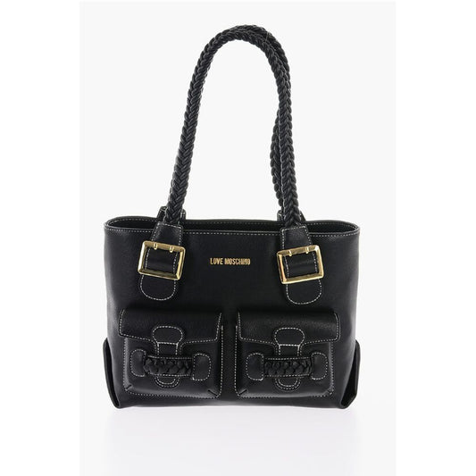 Moschino Schwarze Polyethylen-Umhängetasche