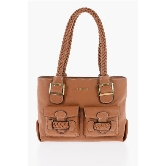 Moschino Braune Polyethylen-Umhängetasche