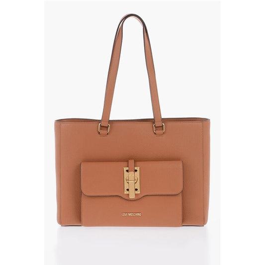 Moschino Braune Polyethylen-Umhängetasche