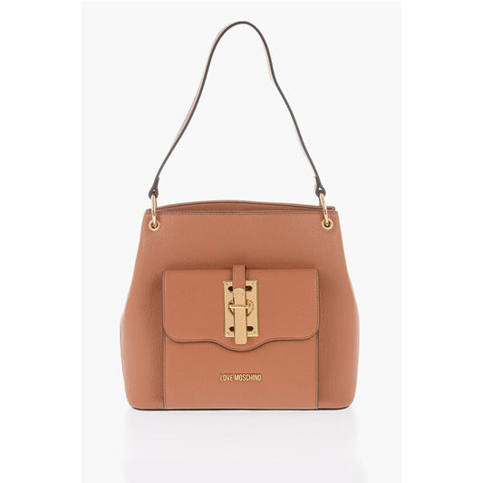 Moschino Braune Polyethylen-Umhängetasche