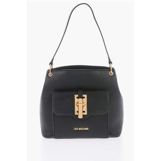 Moschino Schwarze Polyethylen-Umhängetasche