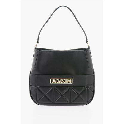 Moschino Schwarze Polyethylen-Umhängetasche