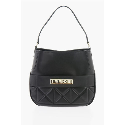 Moschino Schwarze Polyethylen-Umhängetasche