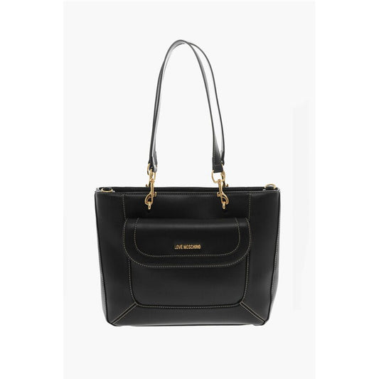 Moschino Schwarze Polyethylen-Umhängetasche