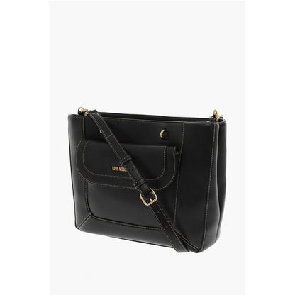 Moschino Schwarze Polyethylen-Umhängetasche