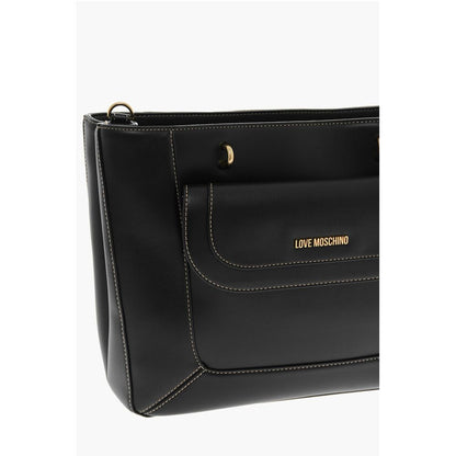 Moschino Schwarze Polyethylen-Umhängetasche