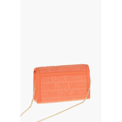 Moschino Orangefarbene Umhängetasche aus Baumwolle