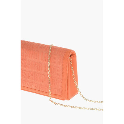 Moschino Orangefarbene Umhängetasche aus Baumwolle