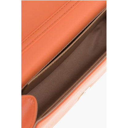 Moschino Orangefarbene Umhängetasche aus Baumwolle