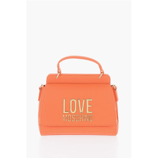 Moschino Orangefarbene Tragetasche aus Polyethylen