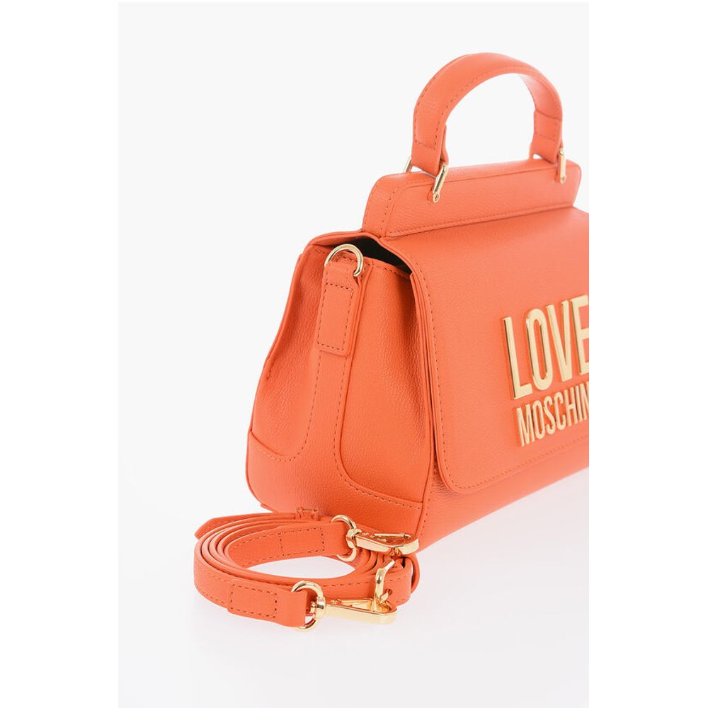 Moschino Orangefarbene Tragetasche aus Polyethylen