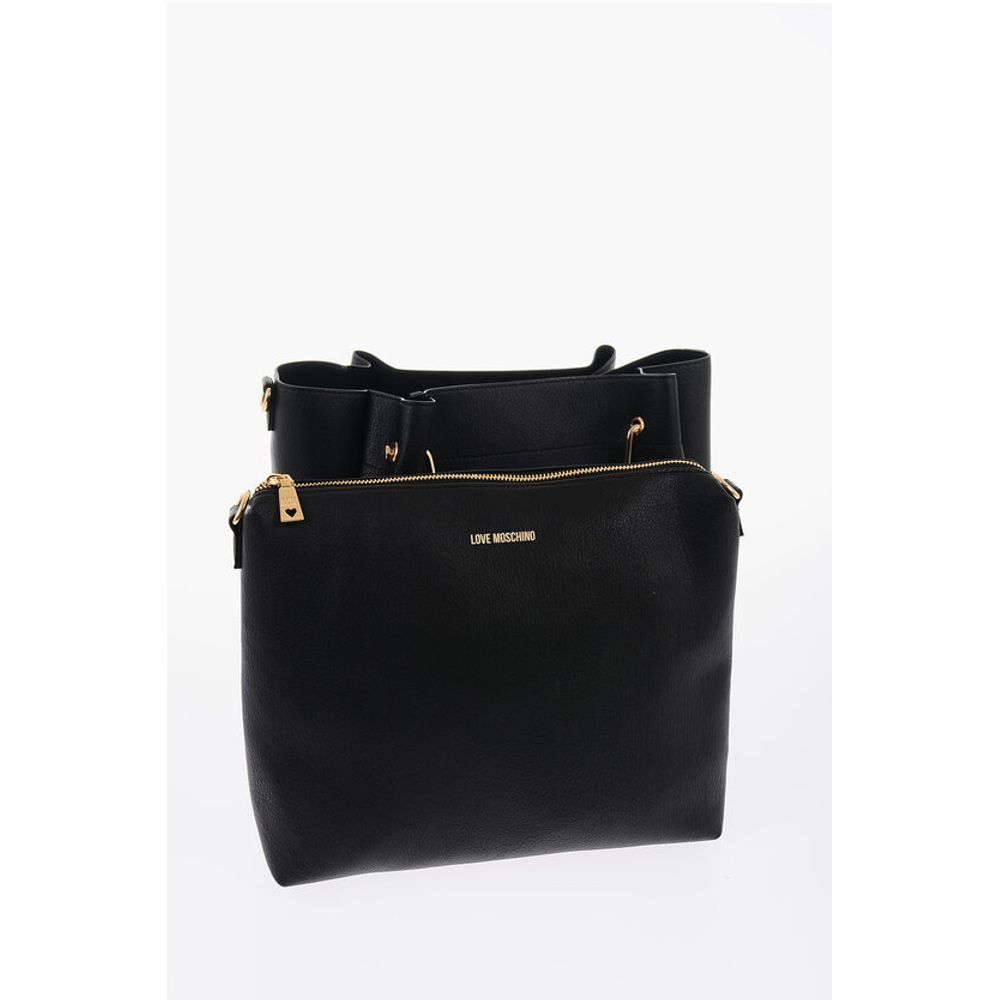 Moschino Schwarze Tragetasche aus Polyethylen