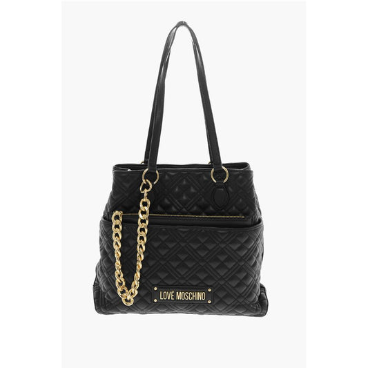 Moschino Schwarze Tragetasche aus Polyethylen