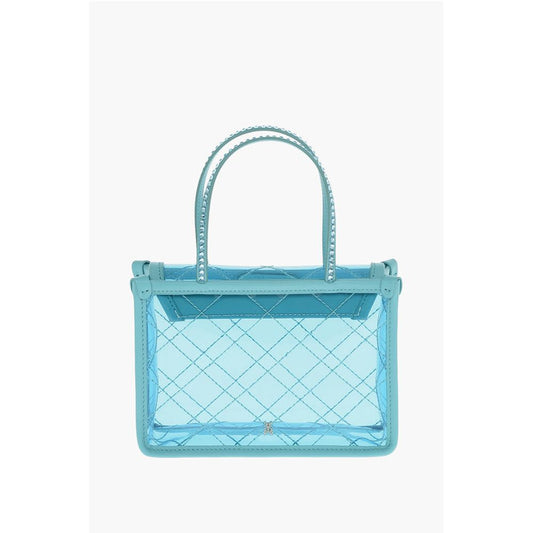 Amina Muaddi Hellblaue Pvc Tragetasche