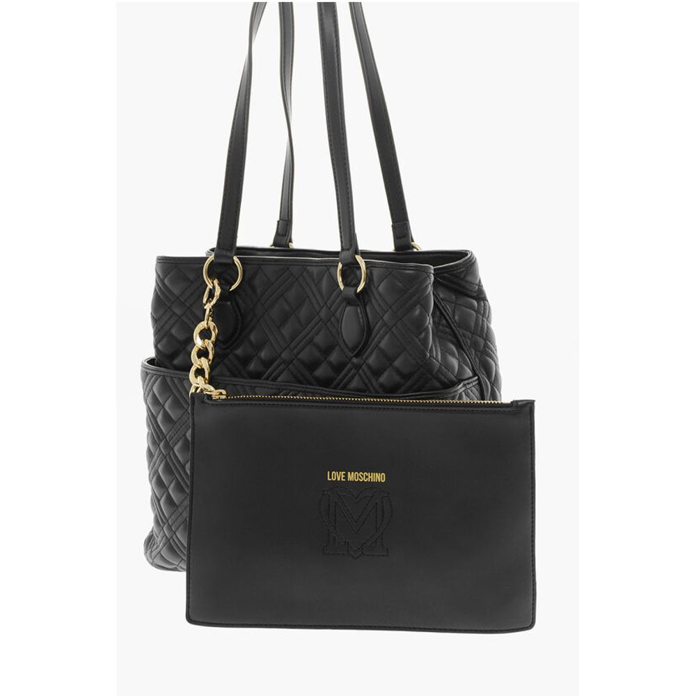 Moschino Schwarze Tragetasche aus Polyethylen