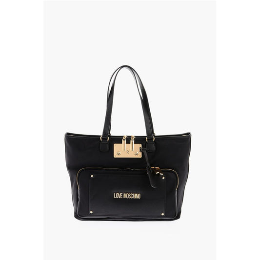 Moschino Schwarze Nylon Tragetasche