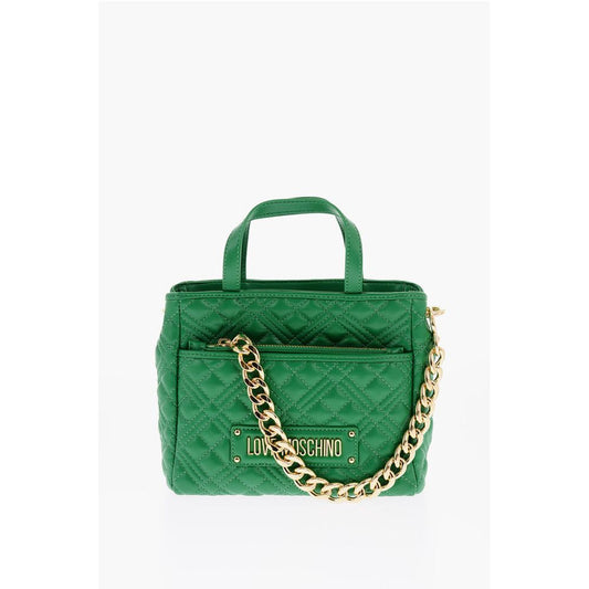 Moschino Grüne Polyethylen-Tragetasche