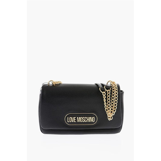 Moschino Schwarze Polyethylen-Umhängetasche