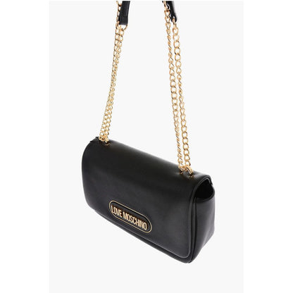 Moschino Schwarze Polyethylen-Umhängetasche