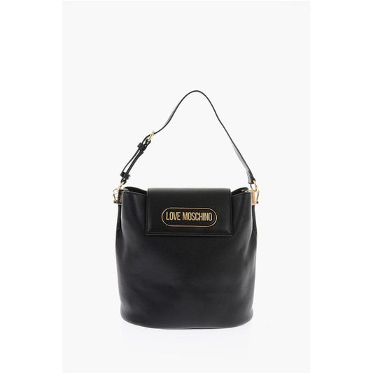 Moschino Schwarze Polyethylen-Umhängetasche