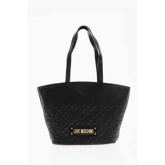 Moschino Schwarze Polyethylen-Umhängetasche
