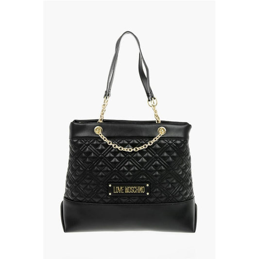 Moschino Schwarze Polyethylen-Umhängetasche