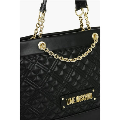 Moschino Schwarze Polyethylen-Umhängetasche