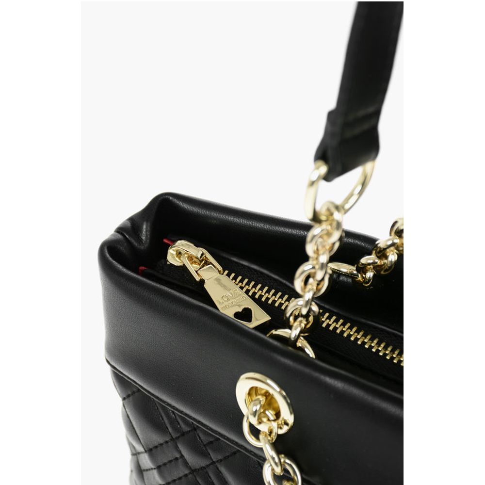 Moschino Schwarze Polyethylen-Umhängetasche