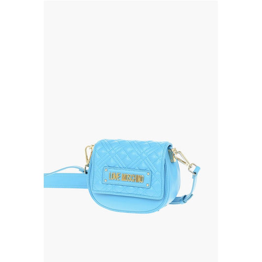 Moschino Blaue Polyethylen-Umhängetasche