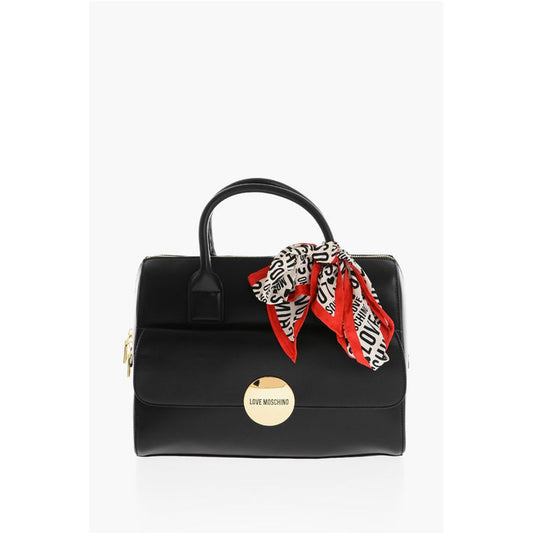 Moschino Schwarze Tragetasche aus Polyethylen