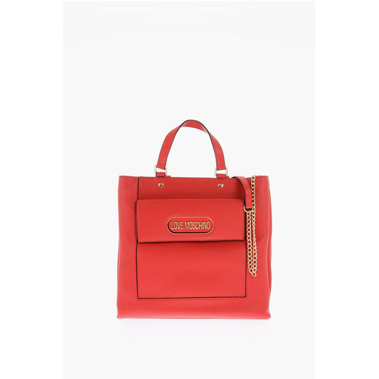 Moschino Rote Polyethylen-Umhängetasche