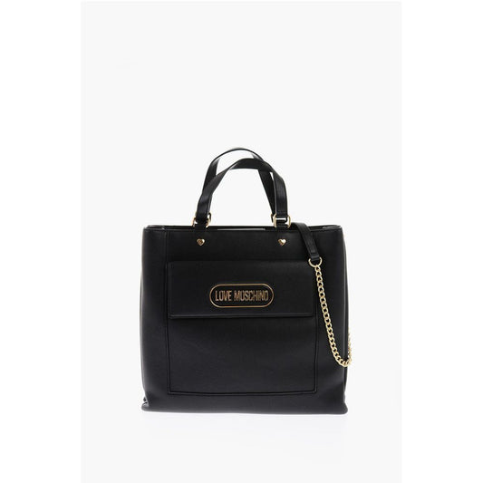 Moschino Schwarze Polyethylen-Umhängetasche
