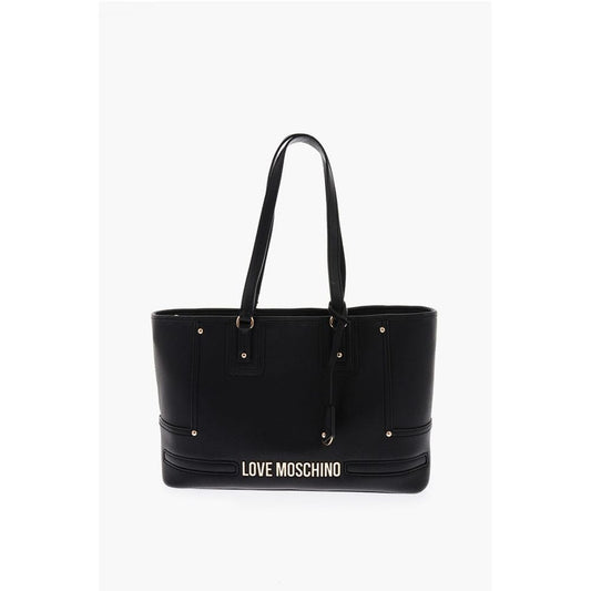Moschino Schwarze Polyethylen-Umhängetasche